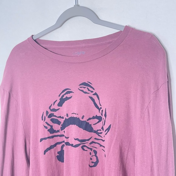 J. Crew Factory long Sleeve Cotton Crab tshirt sz.L - Picture 7 of 8